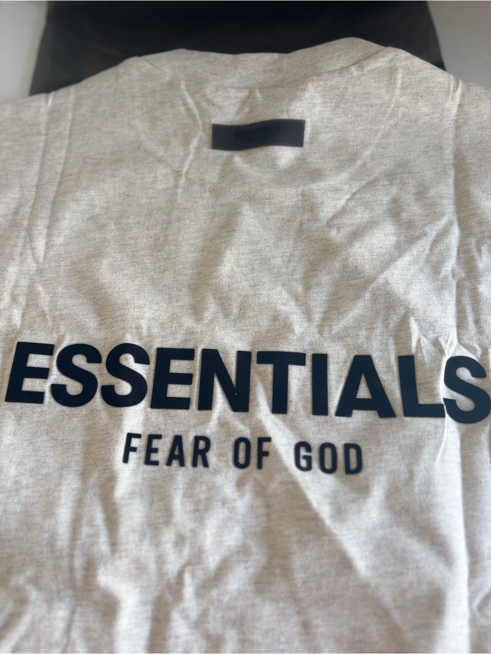 Fear of God ESSENTIALS Kids Tee - Light Gray with Black Logo